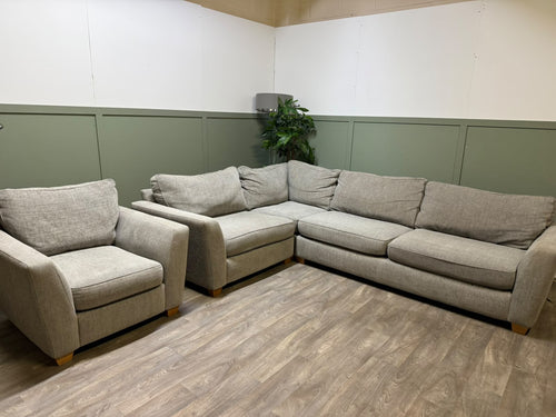 DFS Sophia light grey corner sofa and matching armchair RS-003 – photo 1