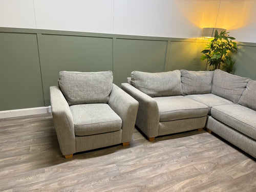 DFS Sophia light grey corner sofa and matching armchair RS-003 – photo 2
