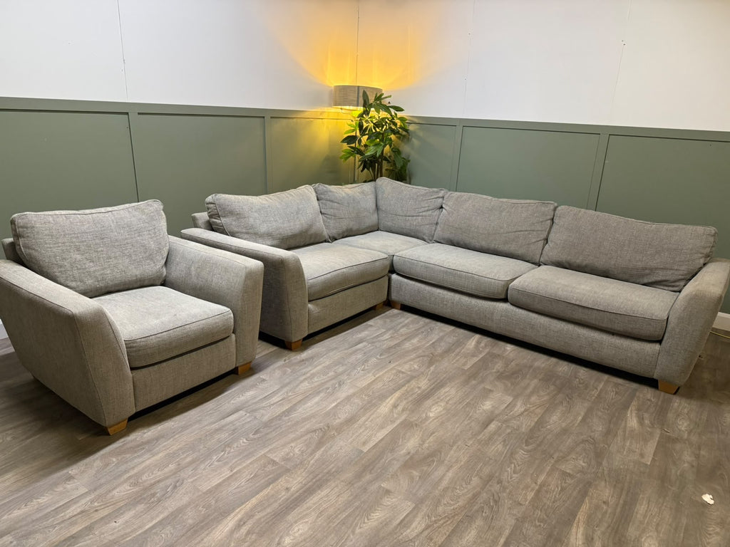 DFS Sophia light grey corner sofa and matching armchair RS-003 – photo 4